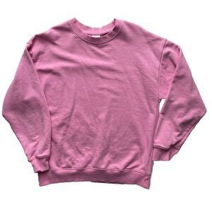 ZARA Kids Pink Crewneck Pullover Sweatshirt Size 13-14 French Terry Long Sleeve